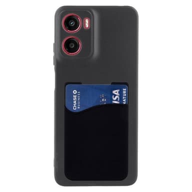 Silikonikuori korttitelineellä Motorola Moto E15 - Musta