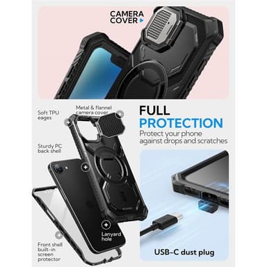 i-Blason Armorbox kotelo iPhone 16e - Musta