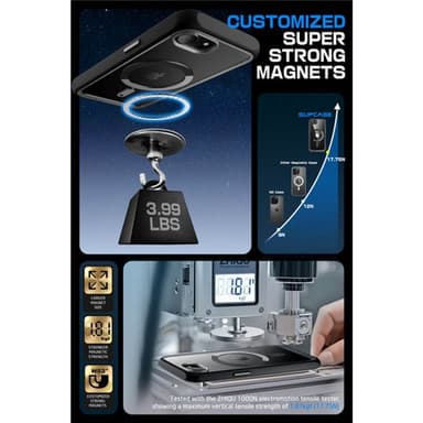 SUPCASE UB Mag kotelo iPhone 16e - Musta