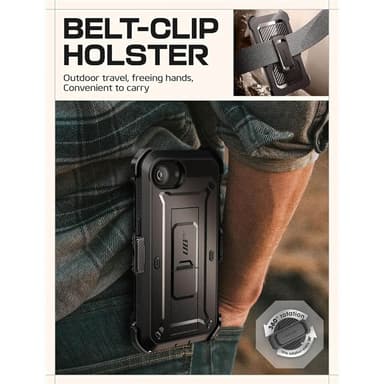 SUPCASE UB Pro kotelo iPhone 16e - Musta
