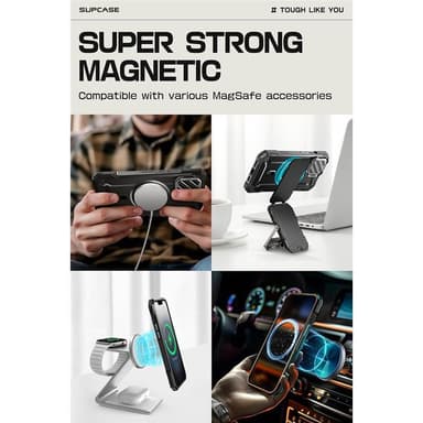 SUPCASE UB Mag XT kuori iPhone 16e - Musta