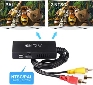 NÖRDIC HDMI-RCA-muunnin Video/Audio
