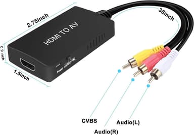 NÖRDIC HDMI-RCA-muunnin Video/Audio
