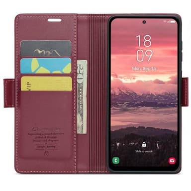 CaseMe puhelimenkotelo 023 Samsung Galaxy A56 5G - Viininpunainen