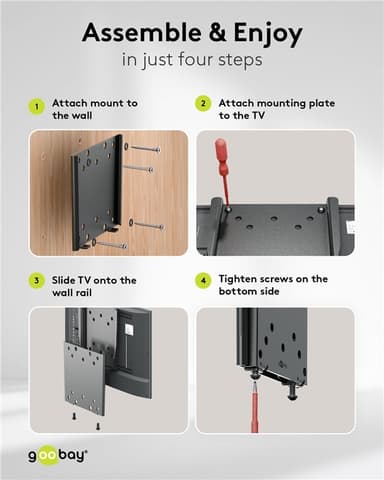 TV-seinäteline Caravan FIXED (M), musta TV-seinäteline Caravan FIXED (S), musta