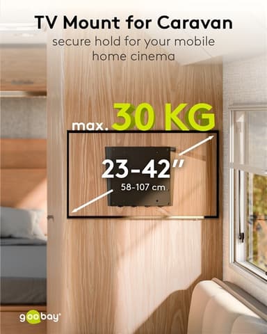 TV-seinäteline Caravan FIXED (M), musta TV-seinäteline Caravan FIXED (S), musta