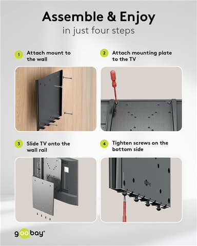 TV-seinäteline Caravan FIXED (S), musta TV-seinäteline Caravan FIXED (S), musta