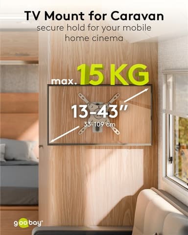 TV-seinäteline Caravan TILT (M), hopea