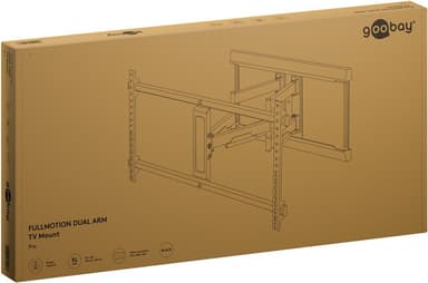 TV-seinäteline Pro FULLMOTION (XL), musta