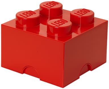 Play LEGO säilytyslaatikko (4-nastainen, kirkkaanpunainen)