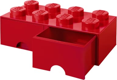 Play LEGO säilytyslaatikko (8-nastainen, kirkkaanpunainen)