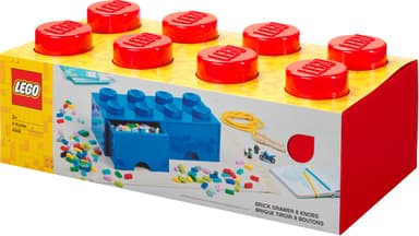 Play LEGO säilytyslaatikko (8-nastainen, kirkkaanpunainen)