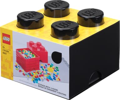 Play LEGO säilytyslaatikko (4-nastainen, musta)