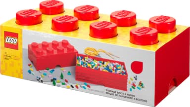Play LEGO säilytyslaatikko (8-nastainen, kirkkaanpunainen)