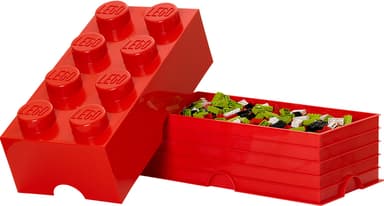 Play LEGO säilytyslaatikko (8-nastainen, kirkkaanpunainen)