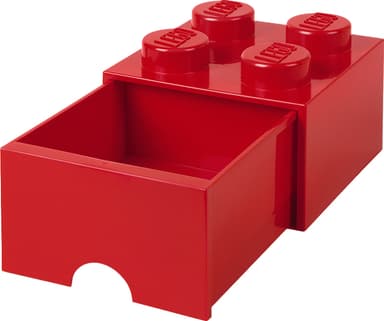 Play LEGO säilytyslaatikko (4-nastainen, kirkkaanpunainen)