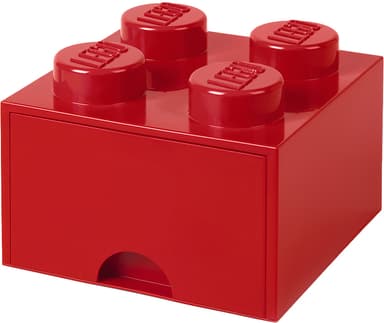 Play LEGO säilytyslaatikko (4-nastainen, kirkkaanpunainen)