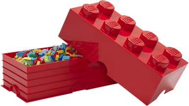 Play LEGO säilytyslaatikko (8-nastainen, kirkkaanpunainen)