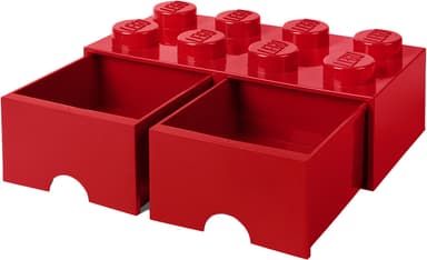 Play LEGO säilytyslaatikko (8-nastainen, kirkkaanpunainen)