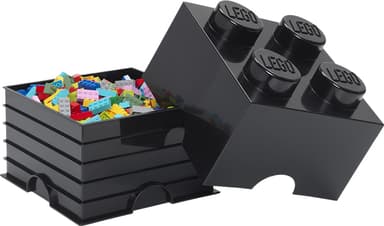 Play LEGO säilytyslaatikko (4-nastainen, musta)