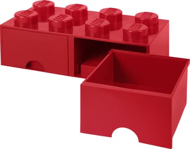 Play LEGO säilytyslaatikko (8-nastainen, kirkkaanpunainen)