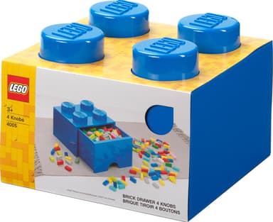 Play LEGO säilytyslaatikko (4-nastainen, kirkkaansininen)