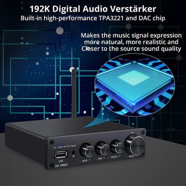 NÖRDIC Bluetooth Hifi Class-D vahvistin ja digitaali-analogiamuunnin DAC