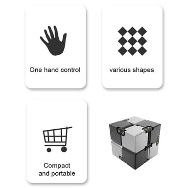 Fidget Toy Infinite Cube Stress Relief Flip Block - Hopea