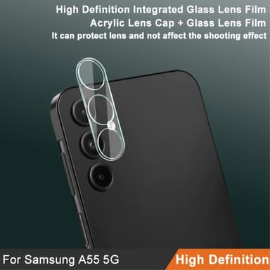 IMAK Samsung Galaxy A55 -kameran linssisuojalle karkaistu lasilinssikalvo