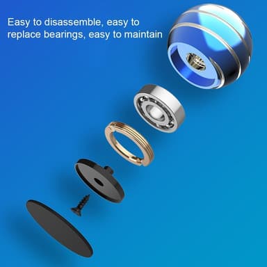 Fidget Spinner Pyörivä Pallomainen Gyro 45mm - Musta