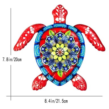 Turtle Iron Wall Tarra Puutarhakoriste 21,5x20cm - punainen