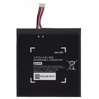 Akku yhteensopiva Nintendo Switch (2017) 3,7V 6000mAh kanssa