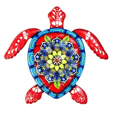 Turtle Iron Wall Tarra Puutarhakoriste 21,5x20cm - punainen