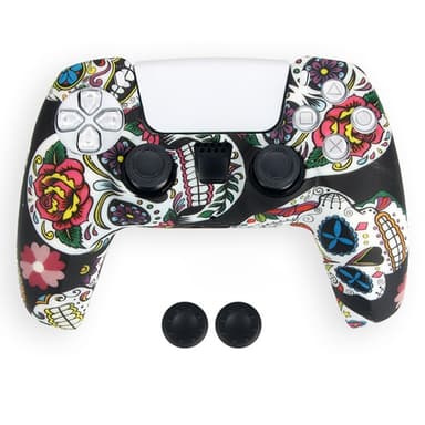 DATA FROG Sony Playstation 5 Peliohjain Liukumaton Silikonisuoja Peliohjaimen Suojakuori 2 Rocker Capsilla