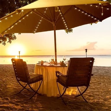 Umbrella String Light Akkuvalolamppu Ulkopatiopuutarha