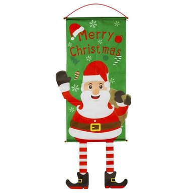 Hyvää joulua Flag Xmas Hanging Banner Door Decor - Joulupukki
