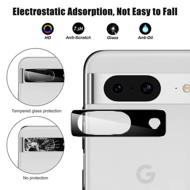 Google Pixel 8a -kameran linssisuojalle karkaistu lasilinssikalvo