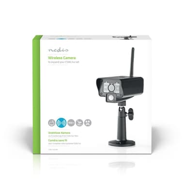 Nedis Digitaalinen Langaton Kamera | 2.4 GHz | VGA | Sisä-ja Ulkotiloihin | Yökuvaus: 5.00 m | Katselukulma: 73 ° | Musta | IP54
