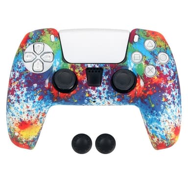DATA FROG Sony Playstation 5 Peliohjain Liukumaton Silikonisuoja Peliohjaimen Suojakuori 2 Rocker Capsilla
