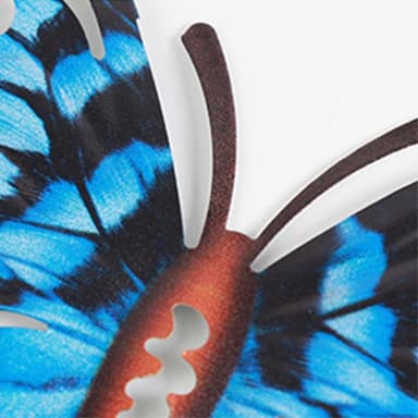 Art 3D Butterfly Seinään ripustettava sisustus Puutarhapihan kotikoriste - sininen