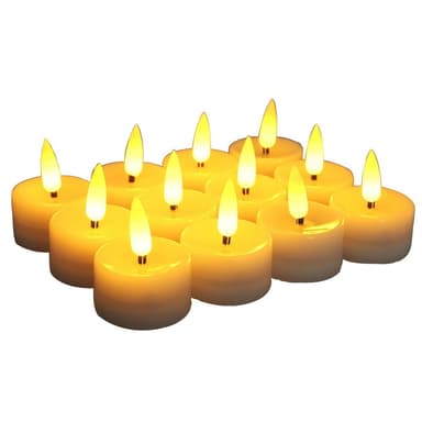 12 kpl LED-valoakku Elektroninen valo - Keltainen valo
