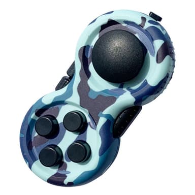 Fidget Spinner Stress Relief Joy-Stick avaimenperällä - Camo Blue