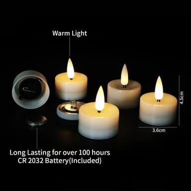 12 kpl LED-valoakku Elektroninen valo - Keltainen valo