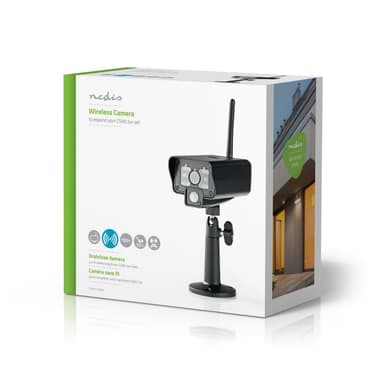 Nedis Digitaalinen Langaton Kamera | 2.4 GHz | VGA | Sisä-ja Ulkotiloihin | Yökuvaus: 5.00 m | Katselukulma: 73 ° | Musta | IP54