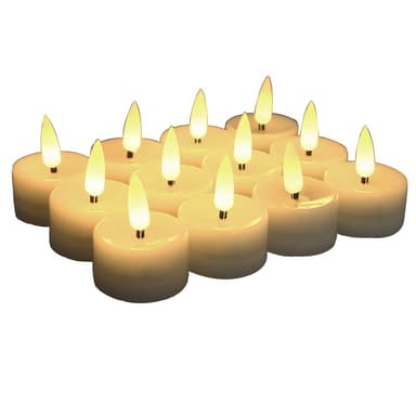 12 kpl LED-valoakku Elektroninen valo - Lämmin valkoinen valo