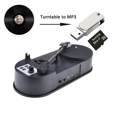 EZCAP 33/45RPM levysoittimen MP3-muunnin Tallenna vinyylimusiikkilevyt