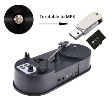 EZCAP 33/45RPM levysoittimen MP3-muunnin Tallenna vinyylimusiikkilevyt