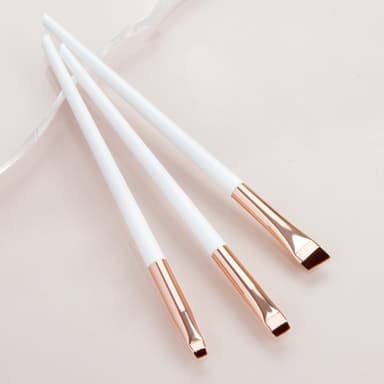 3kpl meikkisiveltimiä Eyeshadow Eyeliner Eyebrow Makeup - Valkoinen + kulta