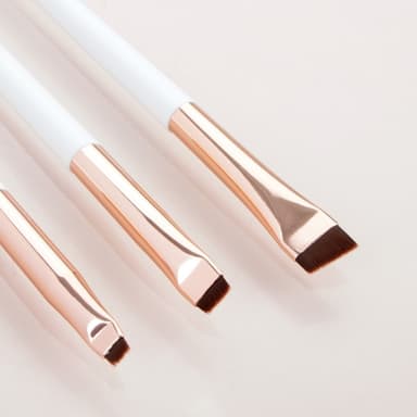 3kpl meikkisiveltimiä Eyeshadow Eyeliner Eyebrow Makeup - Valkoinen + kulta