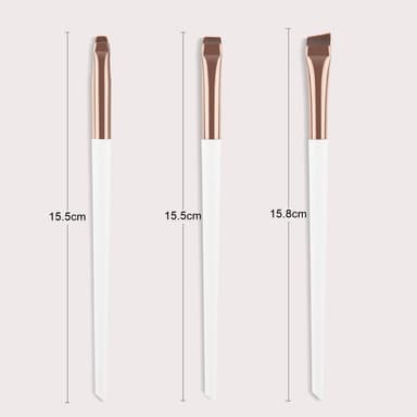 3kpl meikkisiveltimiä Eyeshadow Eyeliner Eyebrow Makeup - Valkoinen + kulta